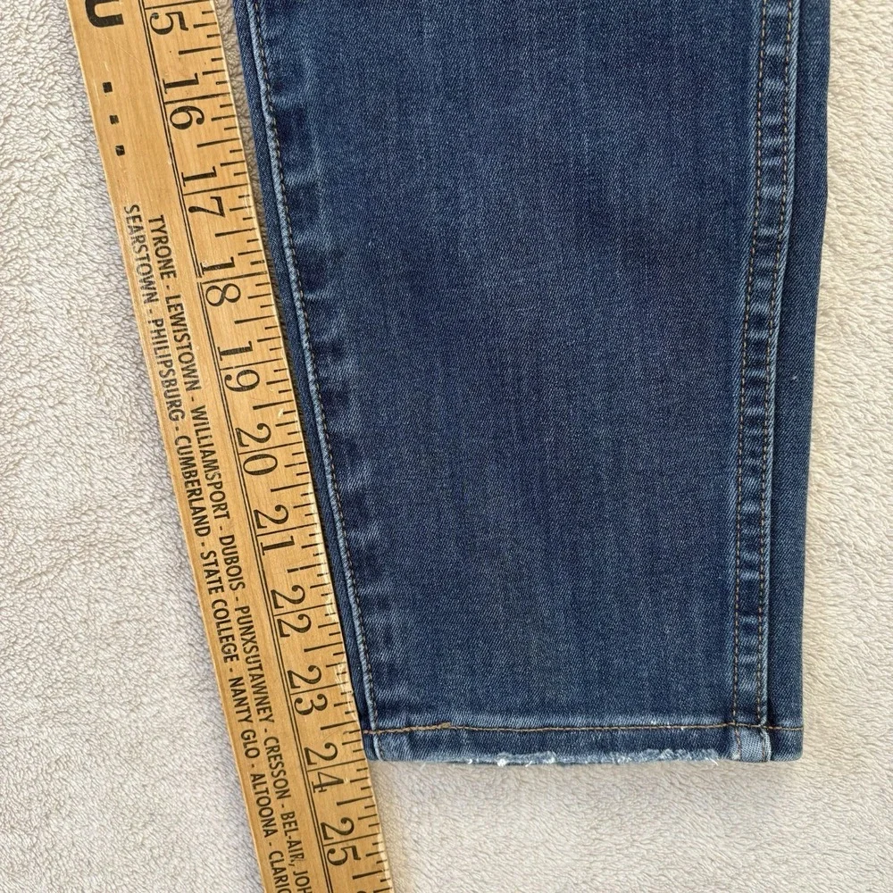 Madewell Jeans Women Sz 29 Petite Blue‎ Roadtripper Jeggings Zipper Accent Denim
